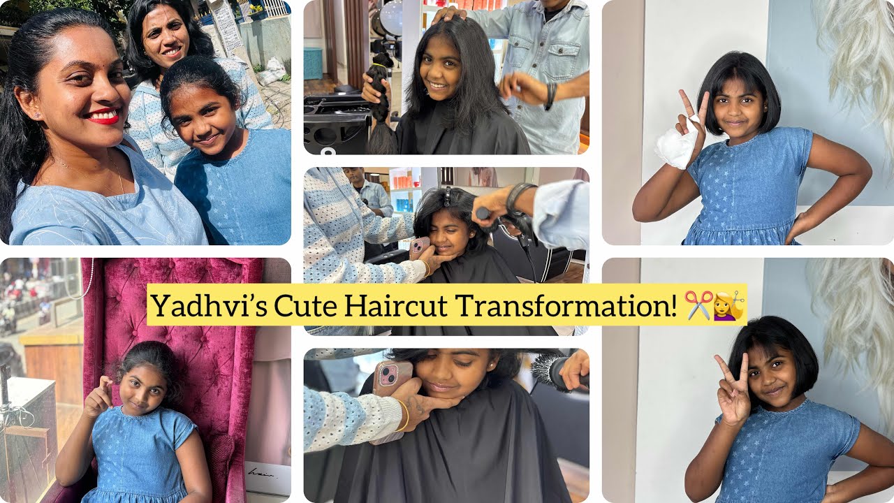 Yadhvi’s Cute Haircut Transformation ✂️💇‍♀️#toniandguy
