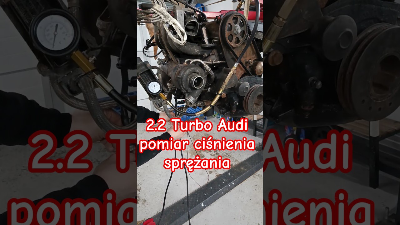 2.2 Turbo pomiar ciśnienia sprężania silnika Audi 100 z 90 roku