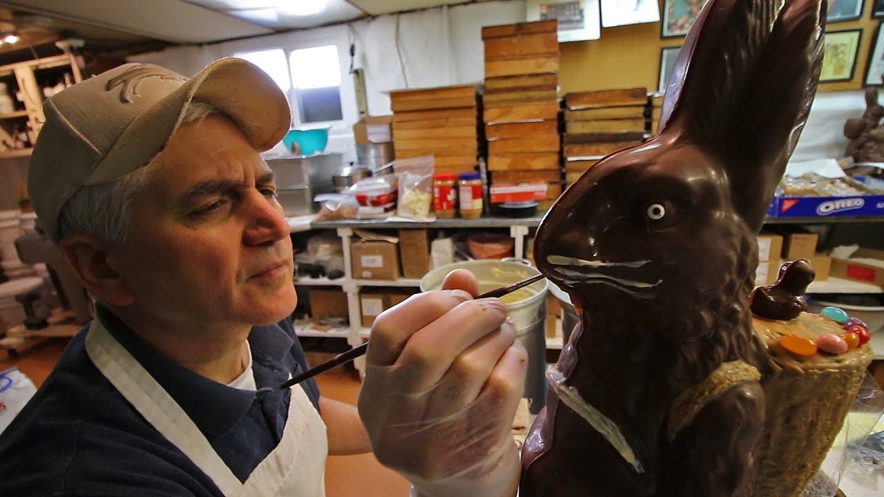 Making Our Biggest Chocolate Easter Bunnies