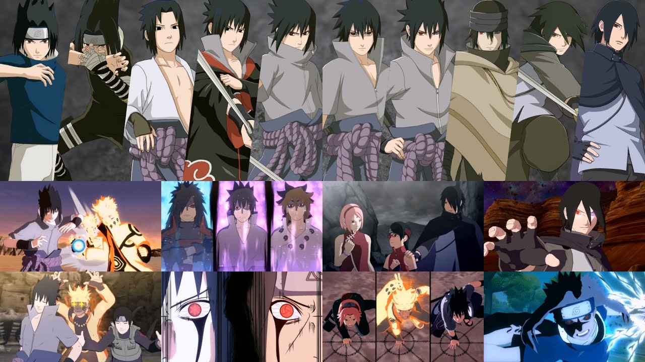 Саске Учиха Все Абсолютные и Командные Абсолютные Дзюцу (4k) NARUTO X BORUTO Ultimate Ninja STORM