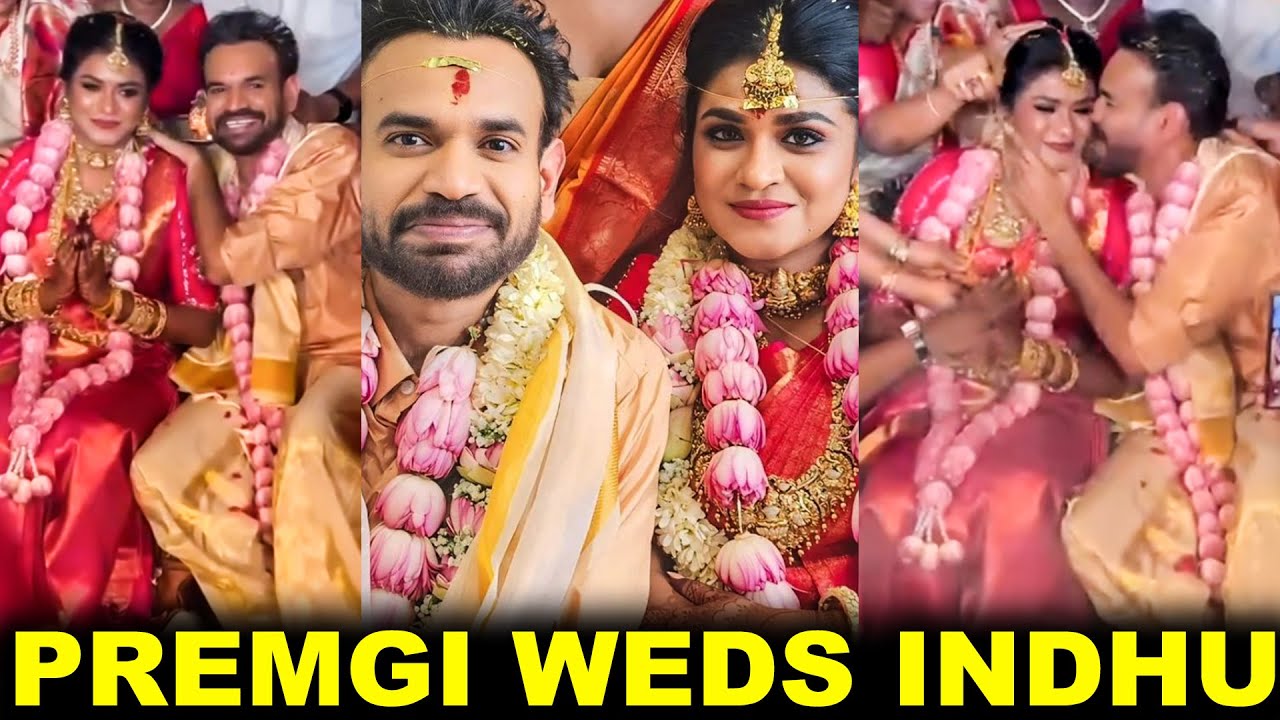 Premgi Amaran Marriage Video 🤩| Premgi Weds Indhu | Venkat Prabhu | Reception | Party | Tamil Cinema