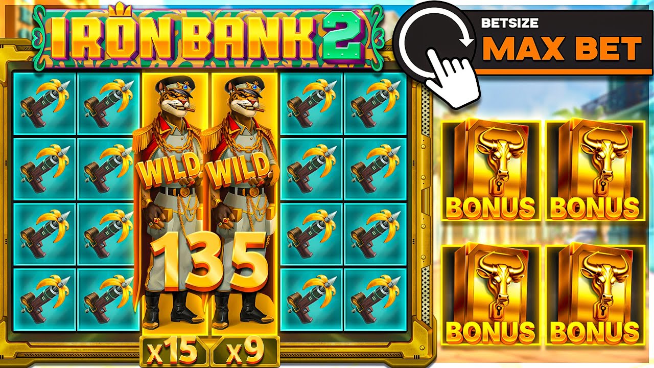 Spun In MAX BET SUPER BONUS On IRON BANK 2 SLOT!!
