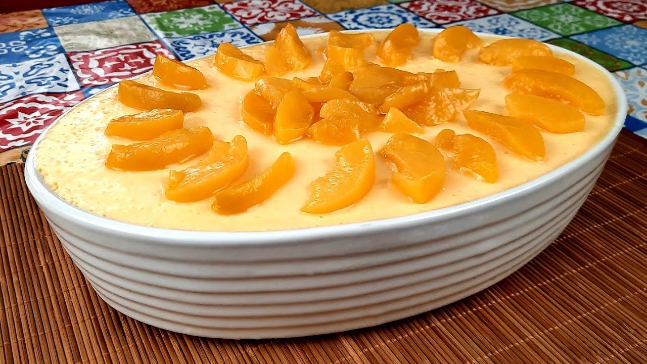 Sobremesa de Pêssego . Este limão faz toda diferença!
