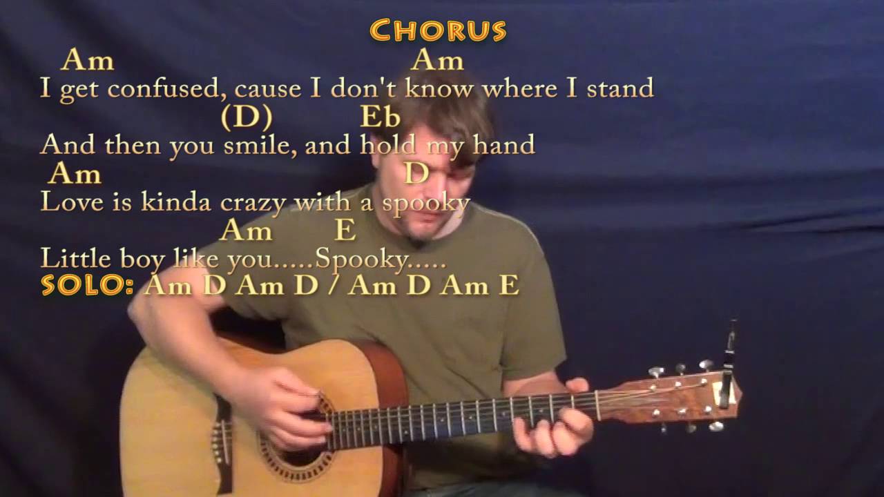 Spooky (Dusty Springfield) Guitar Cover Lesson in Am with Chords/Lyrics - Munson