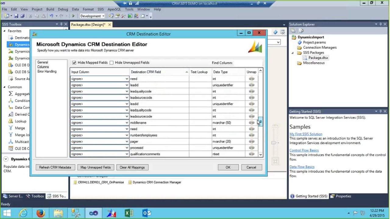 Quick Start Guide to CRM Data Migration using SQL Server SSIS