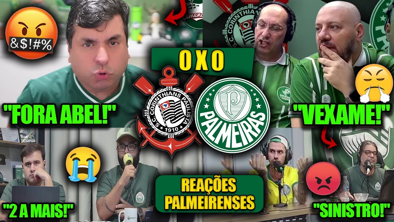 REA&Ccedil;&Otilde;ES dos PALMEIRENSES - CORINTHIANS 0X0 PALMEIRAS - BRASILEIR&Atilde;O 2026 - REACT VAMOS RIR DO PORCO!
