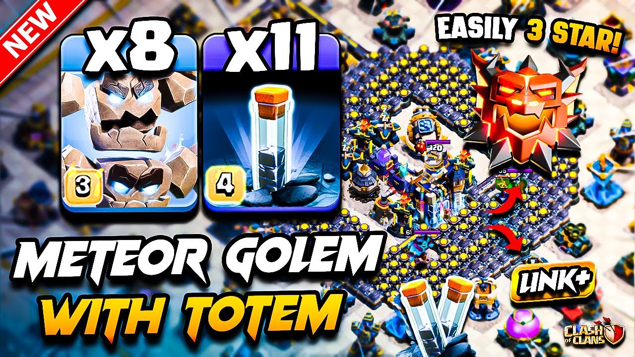 TH18 Meteor Golem Attack With Totem 2026 | Best TH18 Attack Strategy With METEOR GOLEM Town Hall 18
