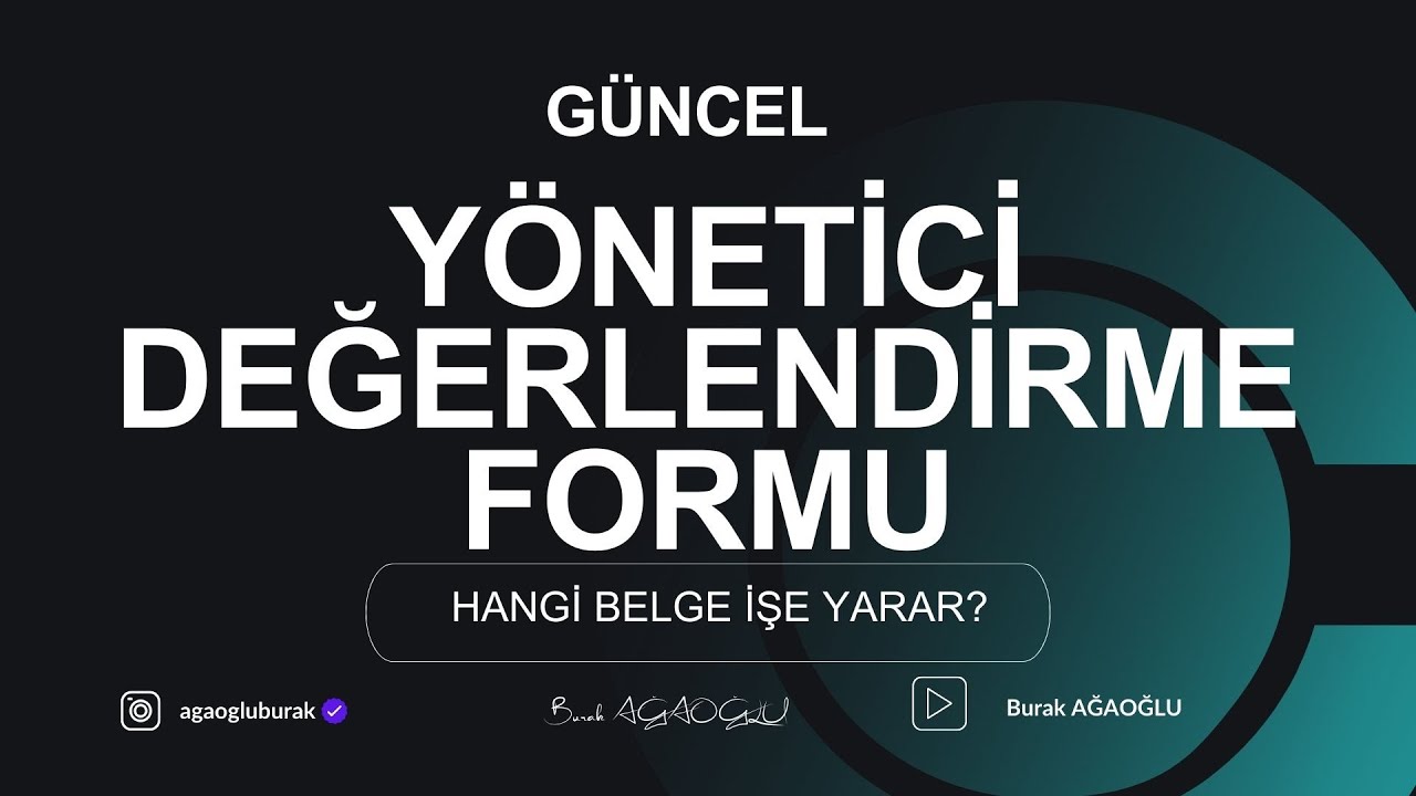 YÖNETİCİ DEĞERLENDİRME FORMU GÜNCEL 2026
