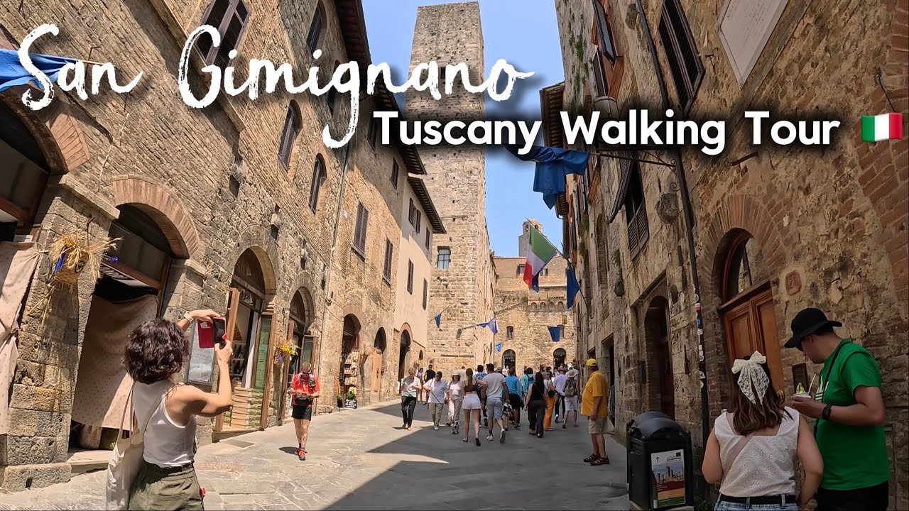 Tuscany Walking Tour 🇮🇹 | San Gimignano, Italy’s Medieval Hill Town