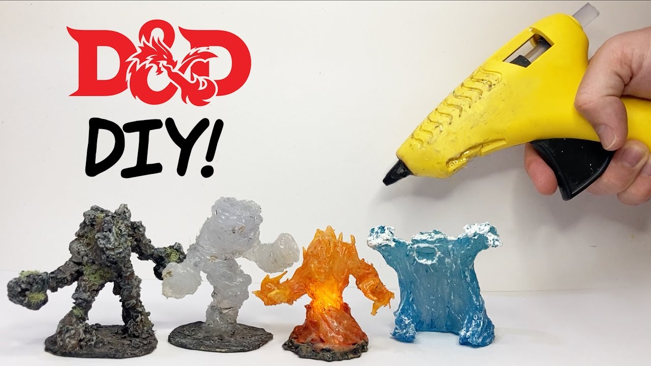 How to Make D&D Elementals out of Hot Glue!