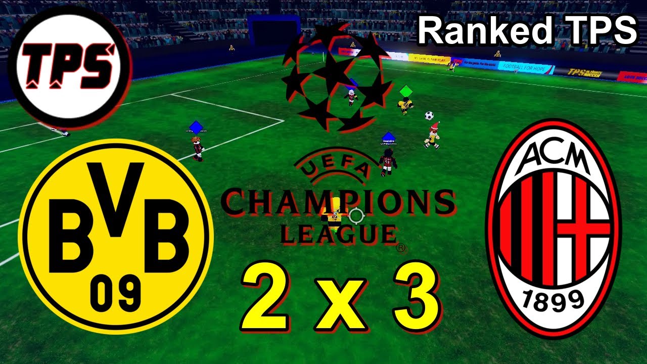 Borussia Dortmund 2 x 3 AC Milan | ⚽ Roblox TPS Ultimate Soccer ⚽ | Roblox Football