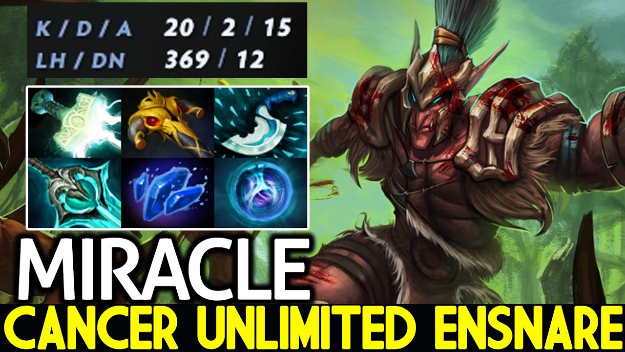 MIRACLE [Troll Warlord] Unlimited Ensnare with Insane Attack Speed Dota 2