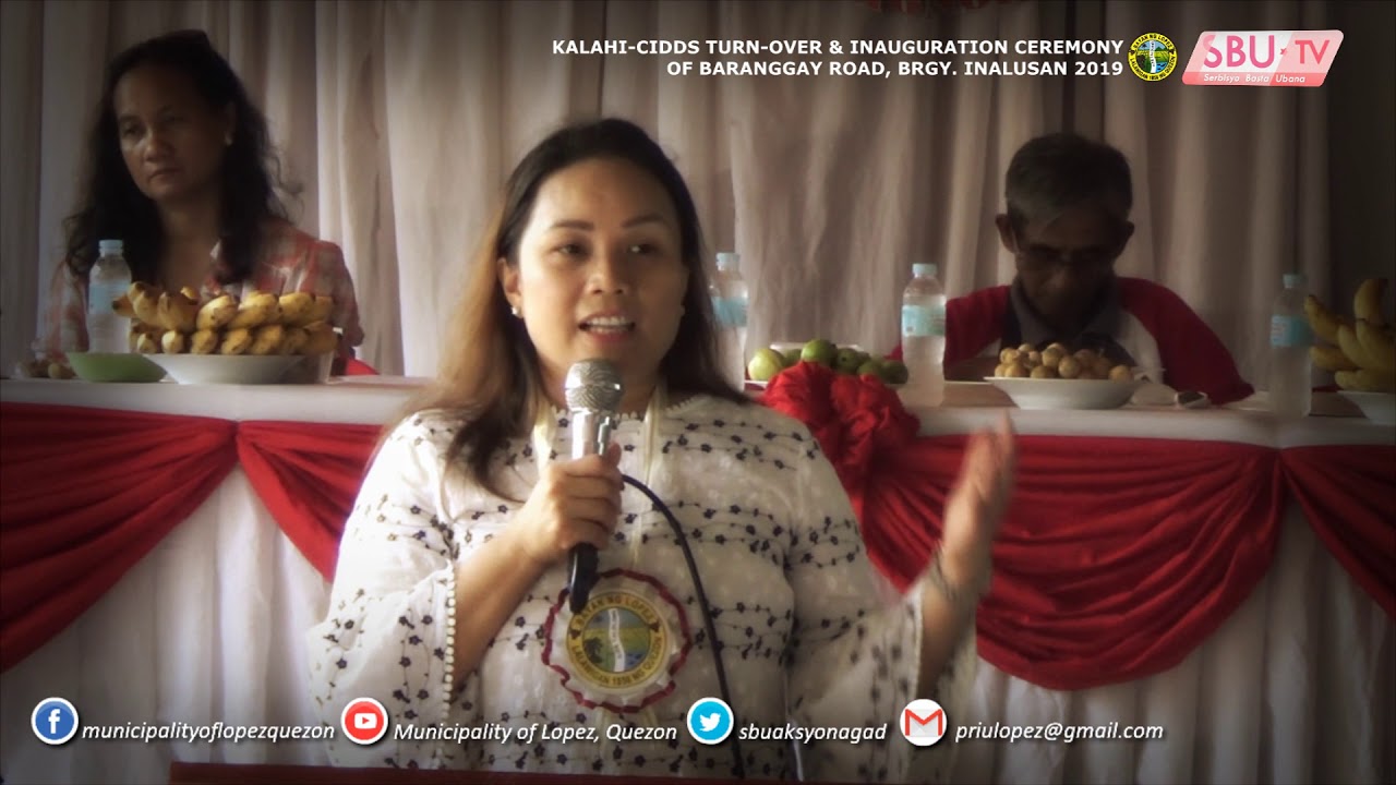 Kalahi-cidss Turnover and Inauguration Ceremony at Brgy. Inalusan, Lopez, Quezon