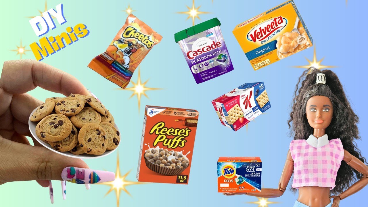 SUPER EASY DIY Mini Brands & Miniature Chocolate Chip Cookies