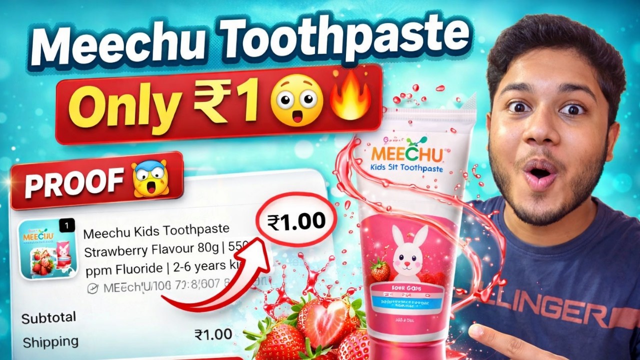 Order Meechu Baby Toothpaste In Just ₹1 🔥