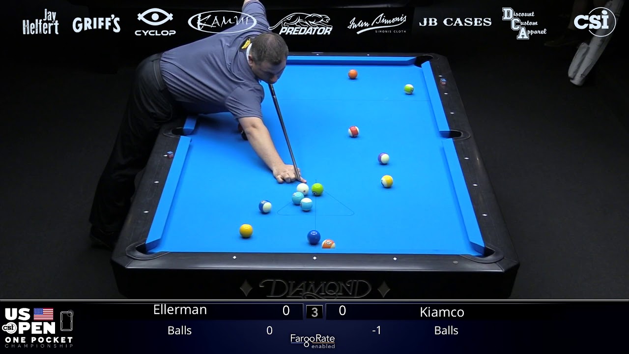 CRAZY ONE POCKET ENDING: Warren Kiamco vs Mitch Ellerman | 2019 US Open One Pocket Championship
