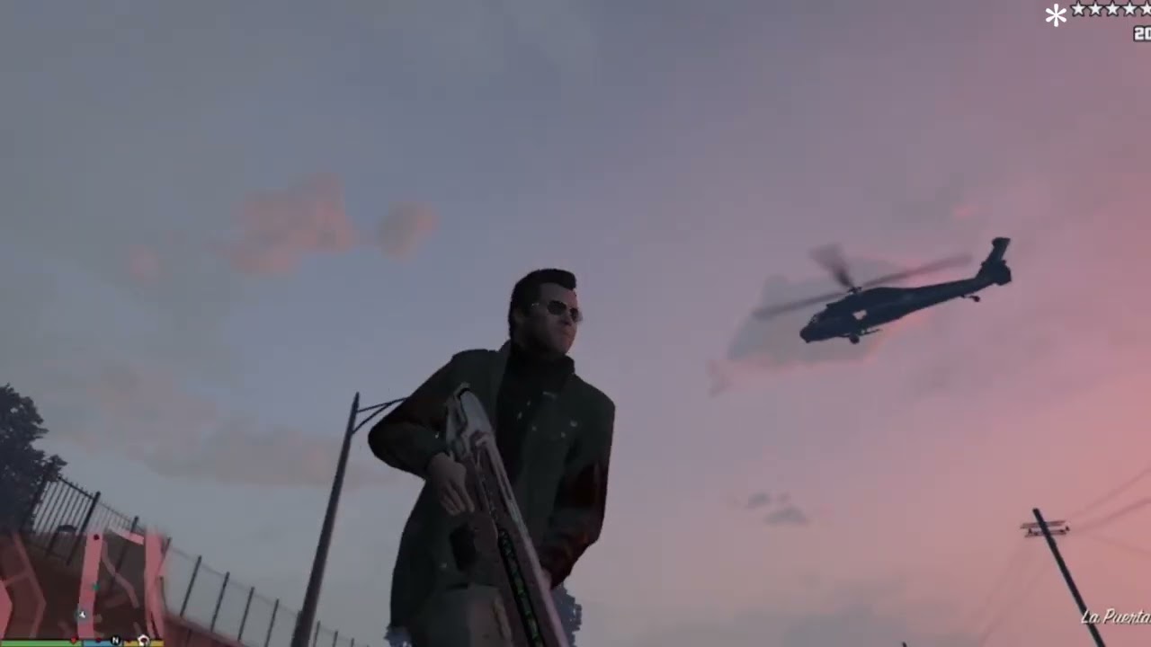 GTA V FIB Building Shootout + Six Stars Wanted Level Escaped