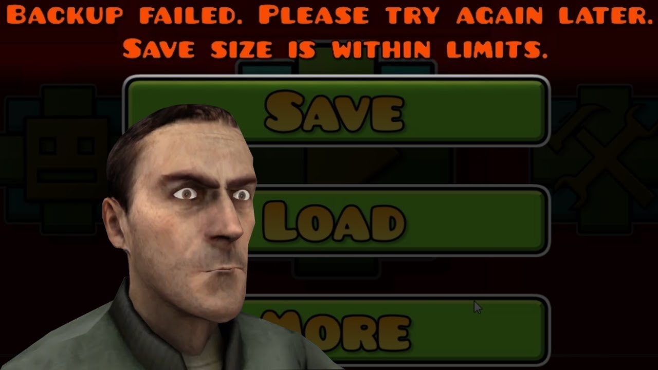 Backup failed. Please try again later.... [SFM]