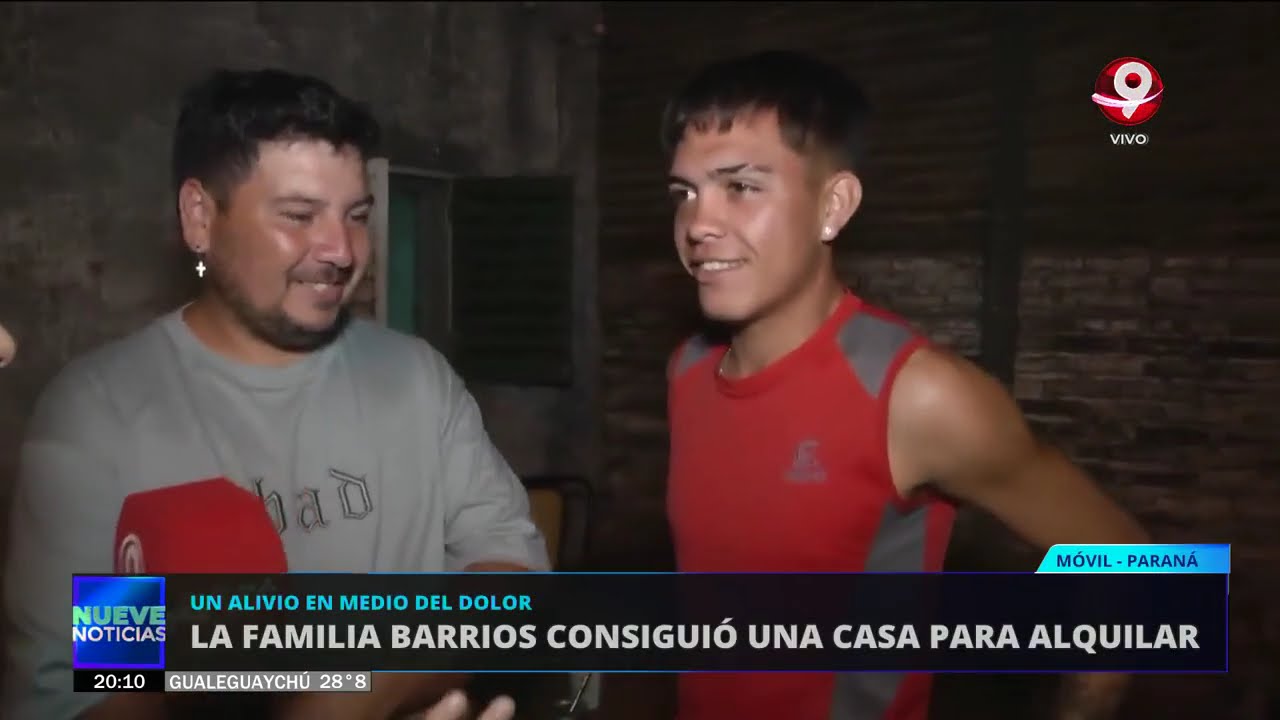 La familia Barrios consiguió una casa para alquilar