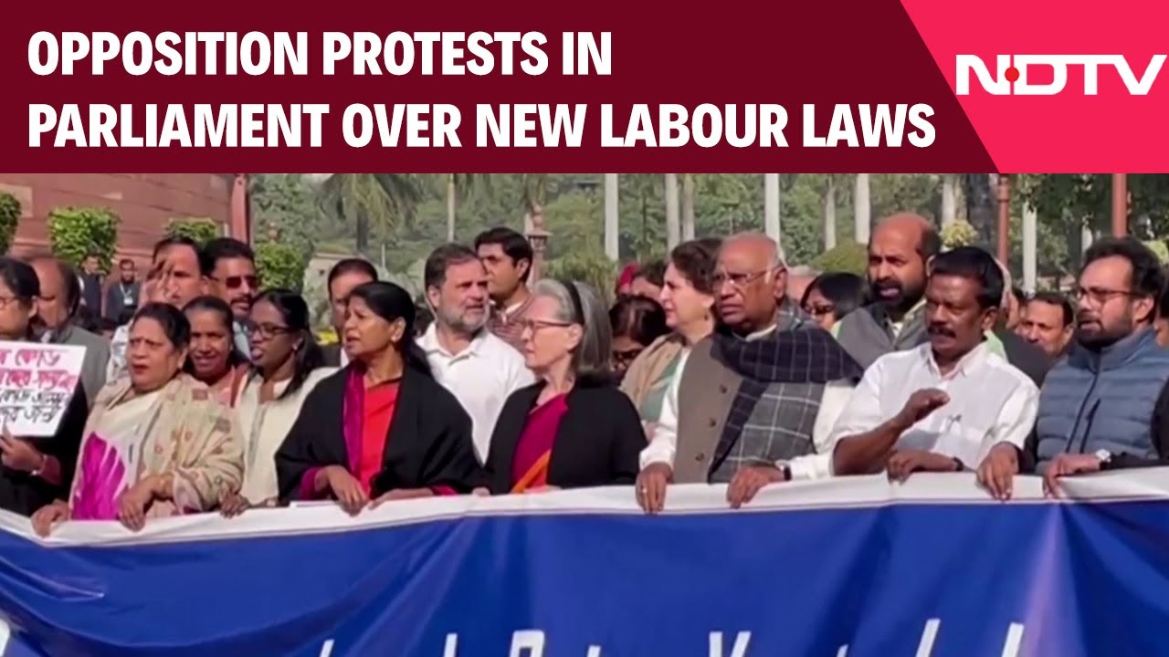 New Labour Laws Protest | Opposition Holds Protest In Parliament Over New Labour Laws