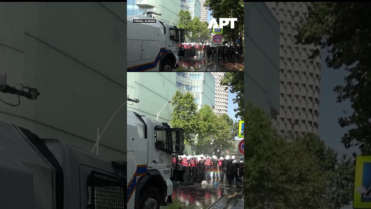 Tear Gas Fired as Anti-Government Protesters Storm Albania's Parliament | APT