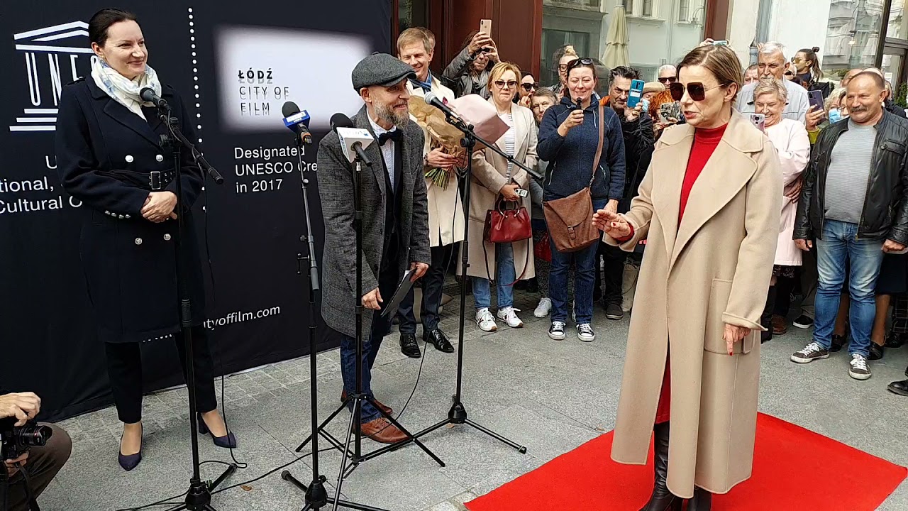 AGATA KULESZA   w Łódzkiej Alei Gwiazd  🌠 relacja 🎬 - TADEUSZ NIEMIEC 🎭