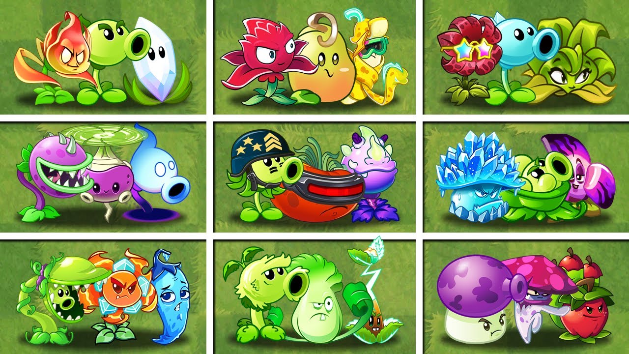 Random 20 Team 3 Plants Max Level - Which Team Plant Will Win? - PvZ 2 Team Plants Battlez