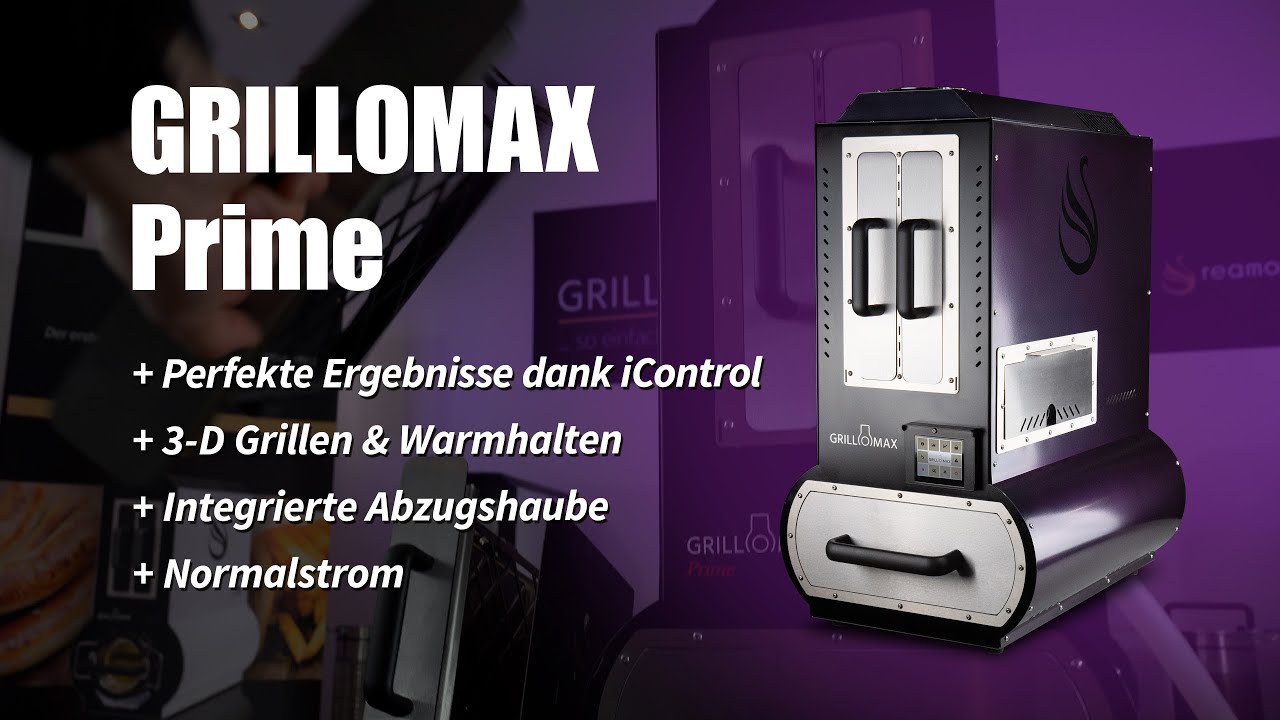 GRILLOMAX Prime - Die Lösung für perfekt 3-D gegrillte Steaks, Burger und mehr...