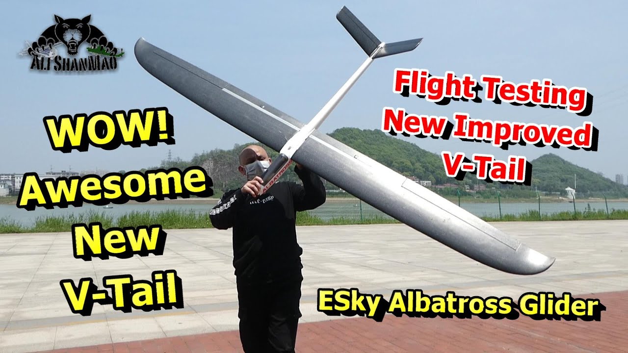 ESKY Albatross Electric RC Glider Upgraded V-Tail Test Flight