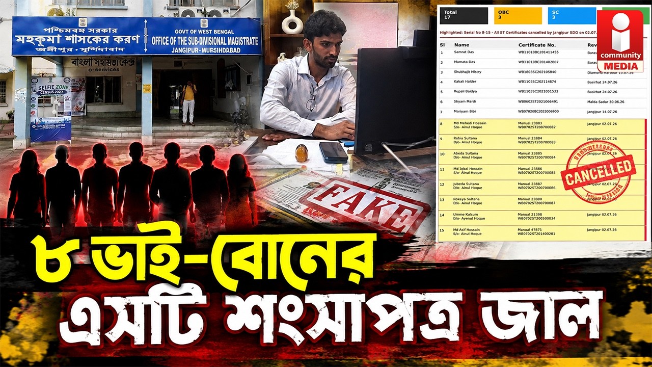 Murshidabad News ফারাক্কার একই পরিবারের ৮ জনের জাল শংসাপত্র বাতিল প্রশাসনের