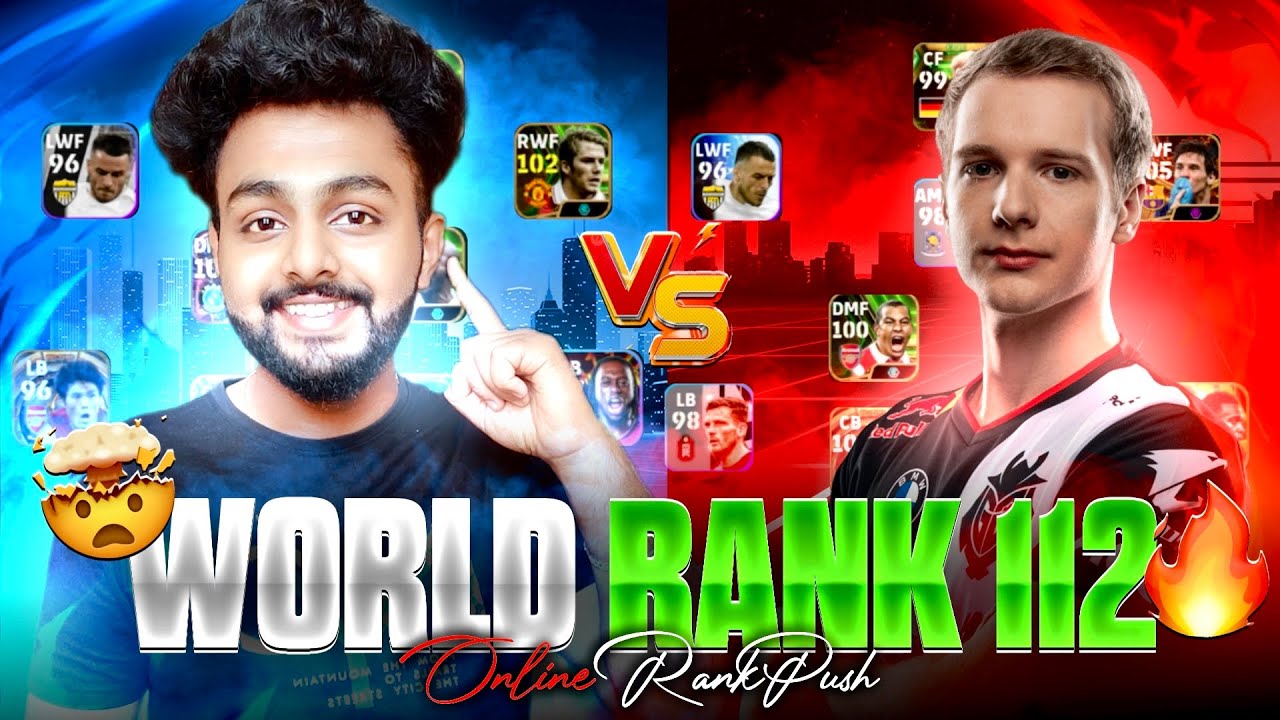 PES WING MASTER 🆚 WORLD RANK 112🔥 | ONLINE RANKPUSH🤯 | BATTLE OF YOUTUBERS🥵 | 424 vs 4213 😨