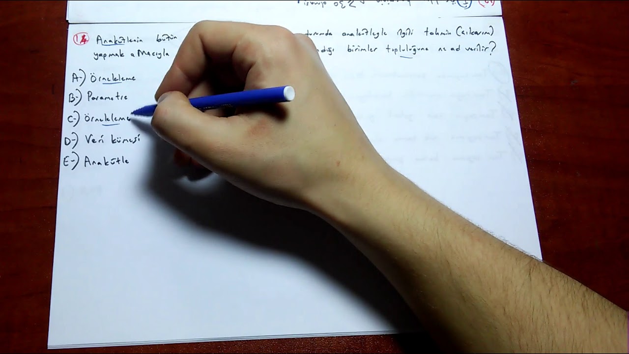 AÖF TIBBİ İSTATİSTİK  2014 TEK DERS SINAVI 2. KISIM