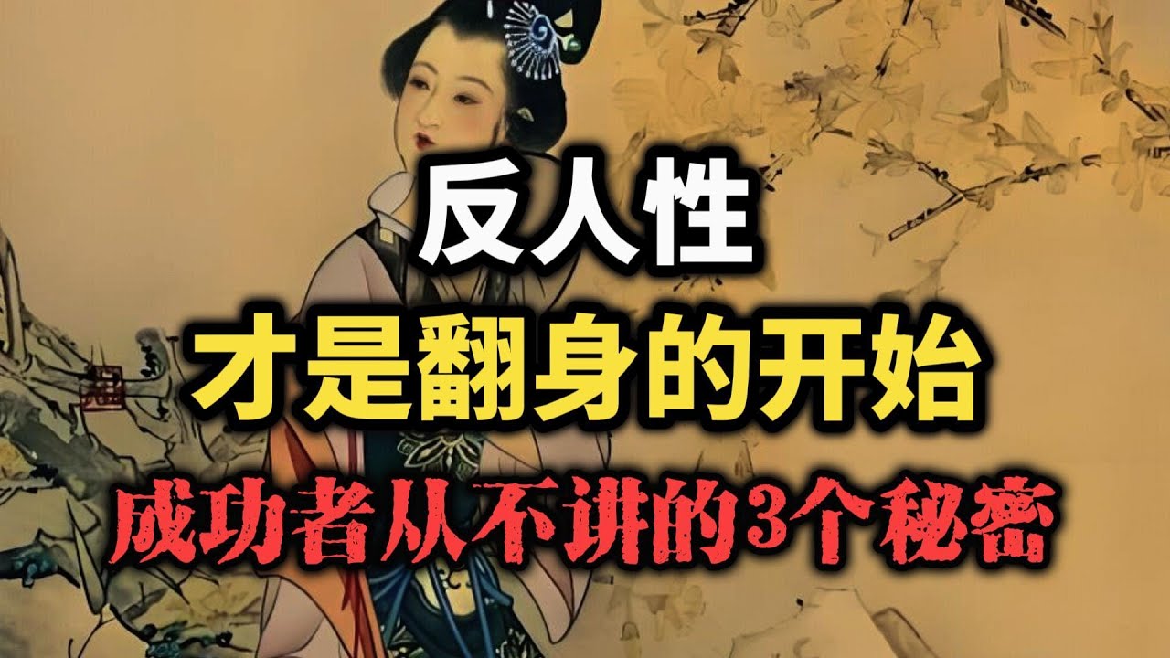 反人性才是翻身的开始，成功者从不讲的3个秘密~  #强者思维  #成长思维 #谋略智慧 #逆袭 #成功 #自我提升