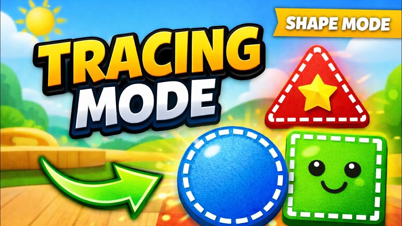 Colors and Shapes – Tracing Mode 🎮 | Shape Tracing Gameplay