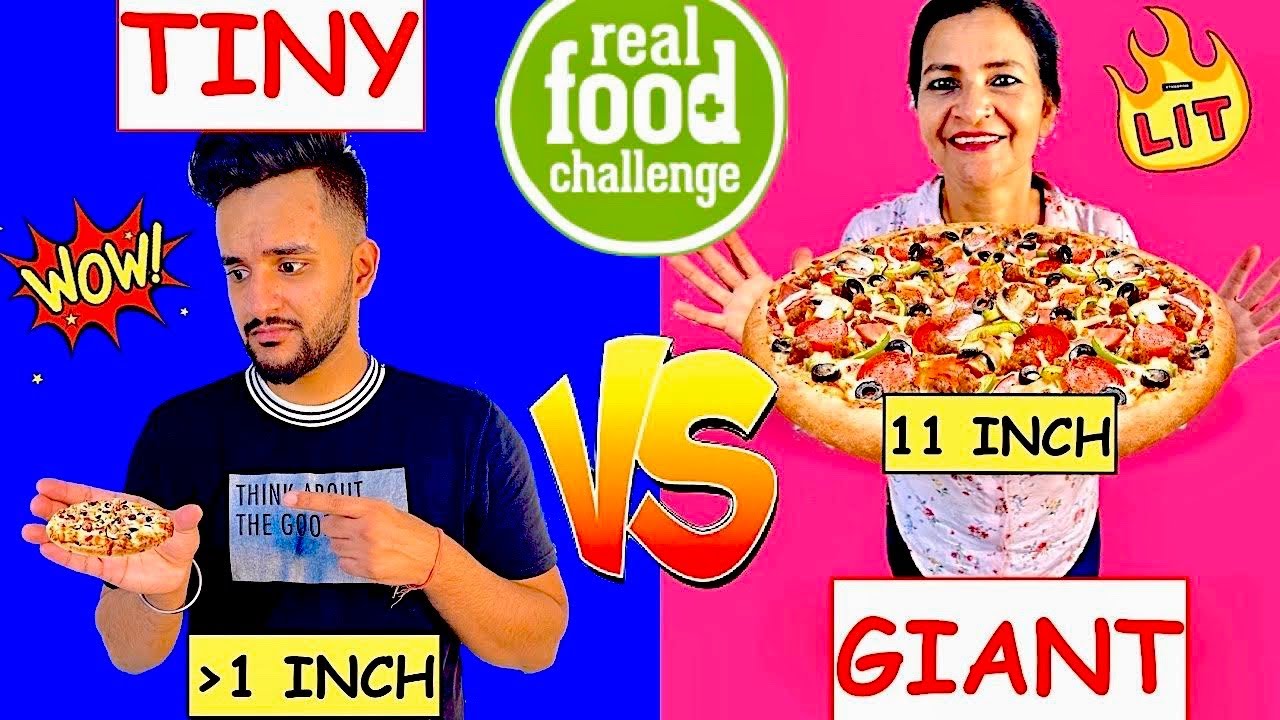 GIANT FOOD vs TINY FOOD Challenge !! 