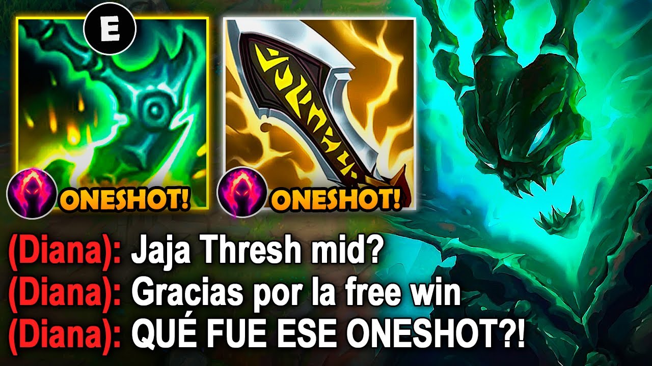Thresh pero mi primer básico quita el 90% de vida con esta build