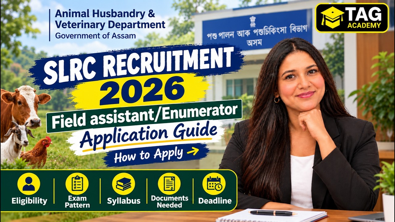 SLRC recruitment 2026 /Field Assistant/ Enumerator Online Application Guide.