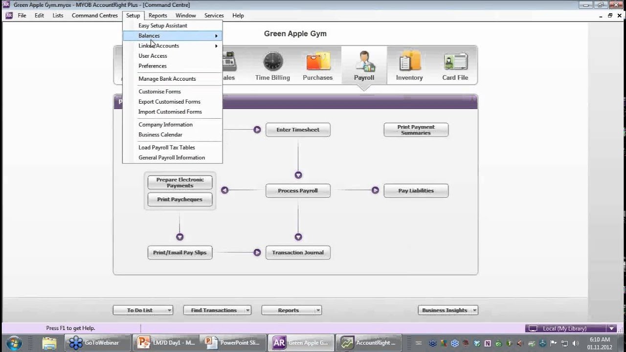 Free MYOB Training Day 6 PAYROLL (8/9)