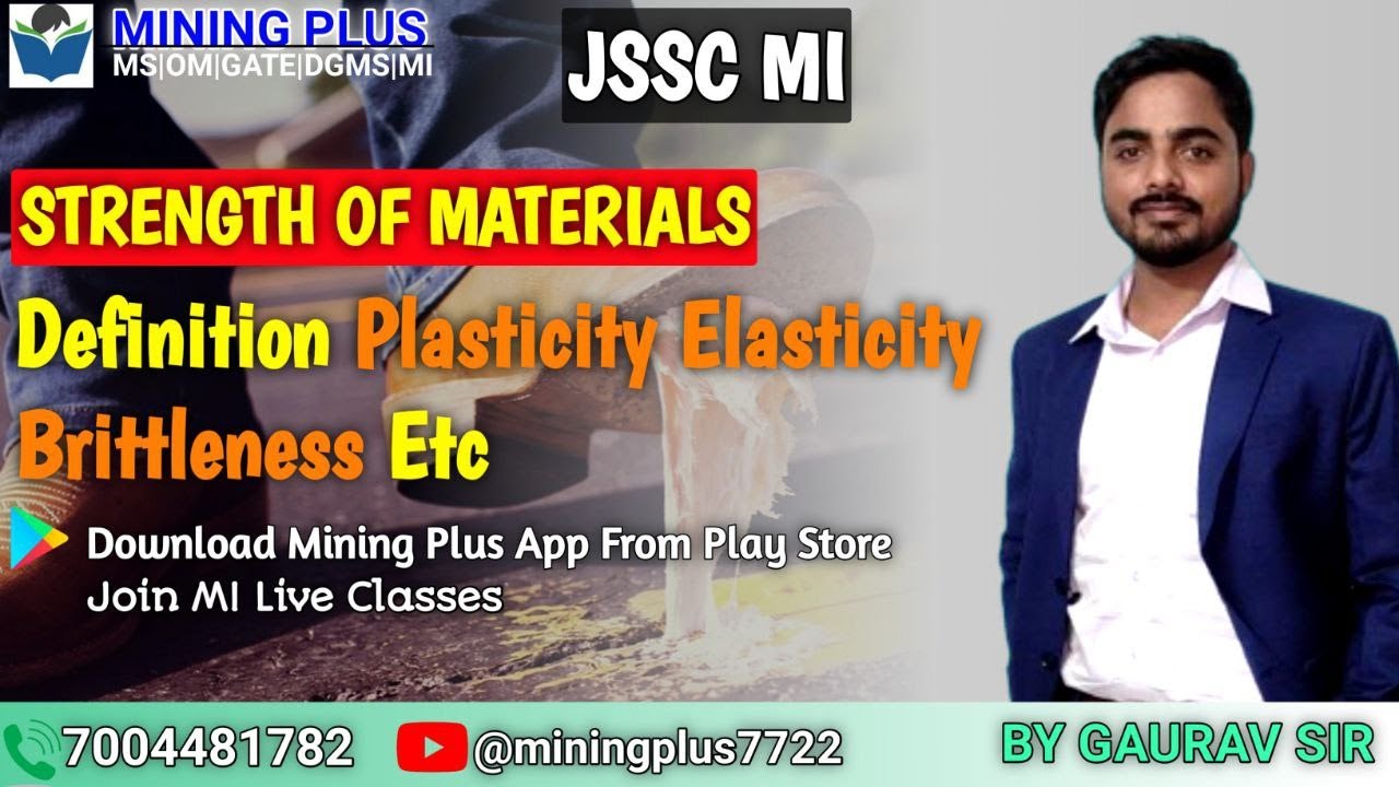 JOIN OUR GATE I Jharkhand Mines inspector II ZERO to Hero Batch II Strength of Material I elasticity