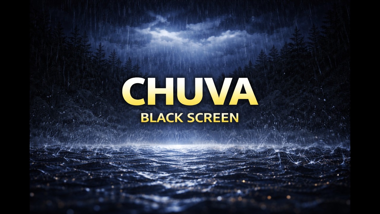 Chuva Forte  para Sono Profundo  Heavy Rain and for Deep Sleep (Black Screen)🌧️⛈️💤