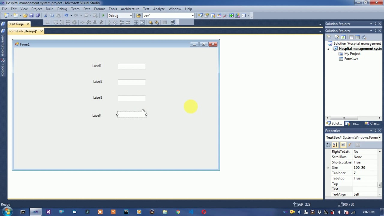 hospital management system project in vb.net part 1 || vb.net projects with source code