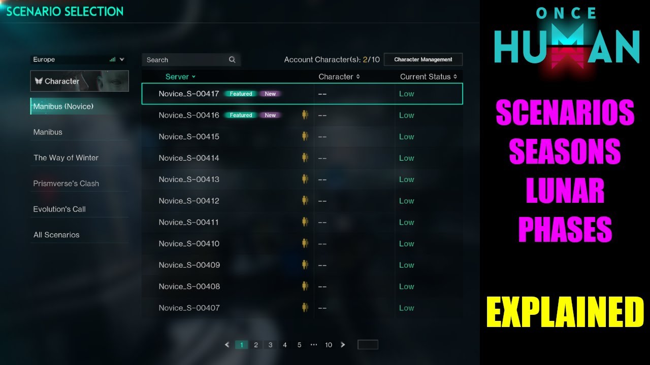 Once Human &ndash; Scenarios, Seasons & Lunar Phases Explained!