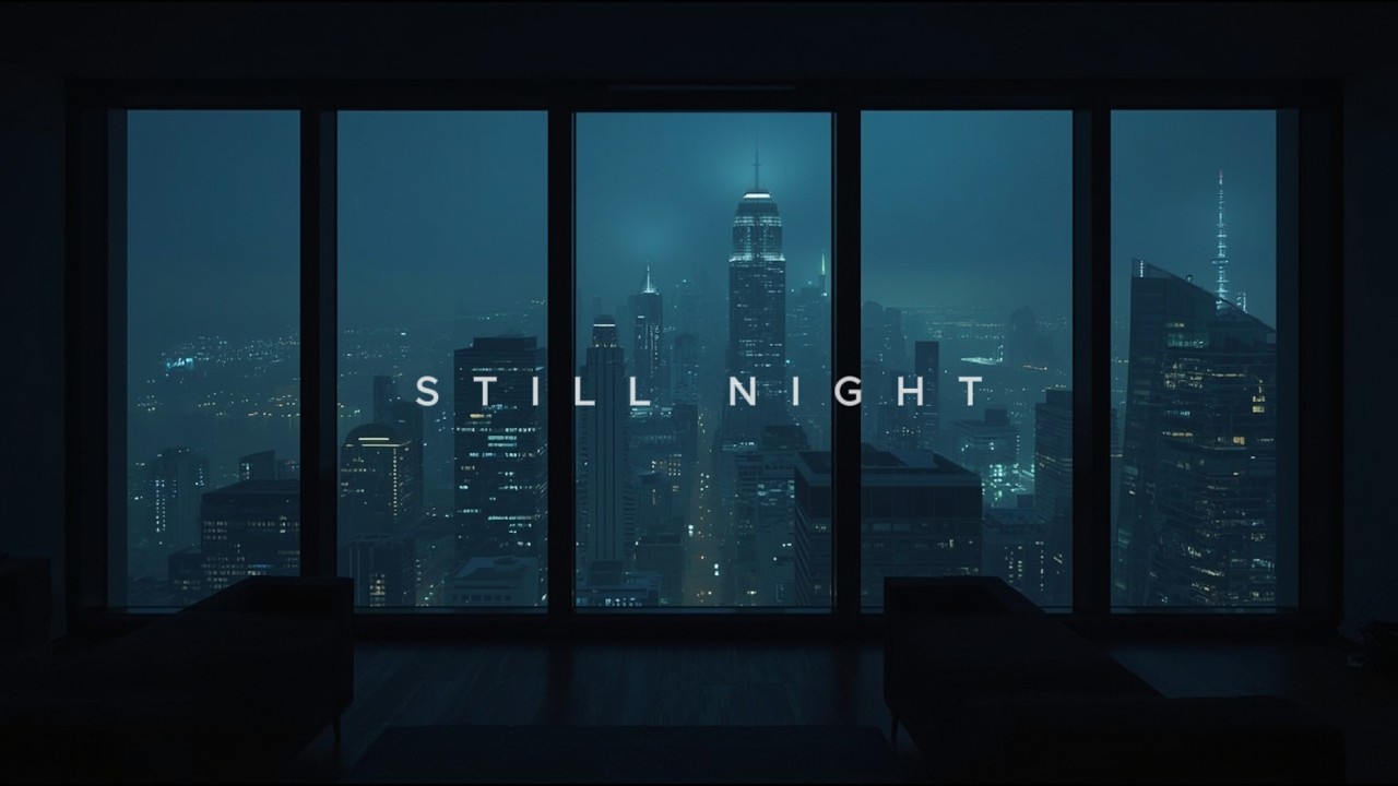 Rainy Night City Ambience | Foggy Window & Clock Tower (1 Hour)