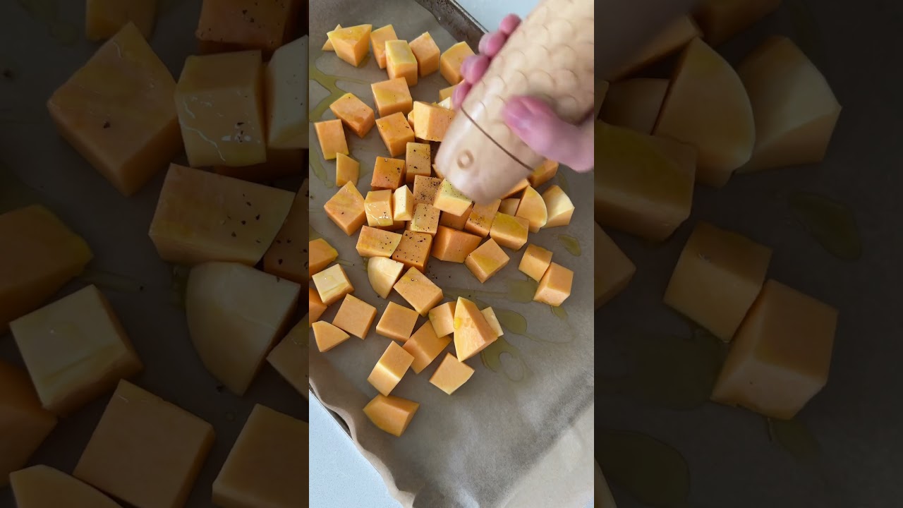 Roasted Pumpkin Feta Candied Walnut Salad