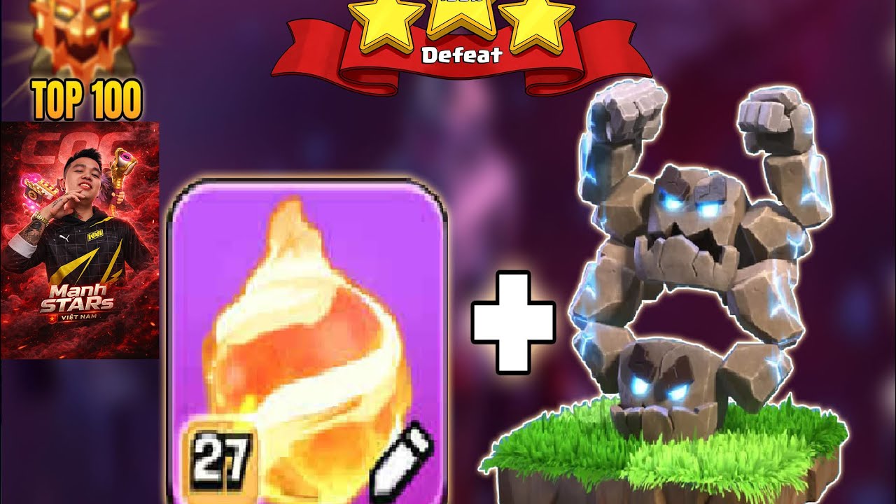 Legend League Attacks FB Meteor Golem With Army Link.....