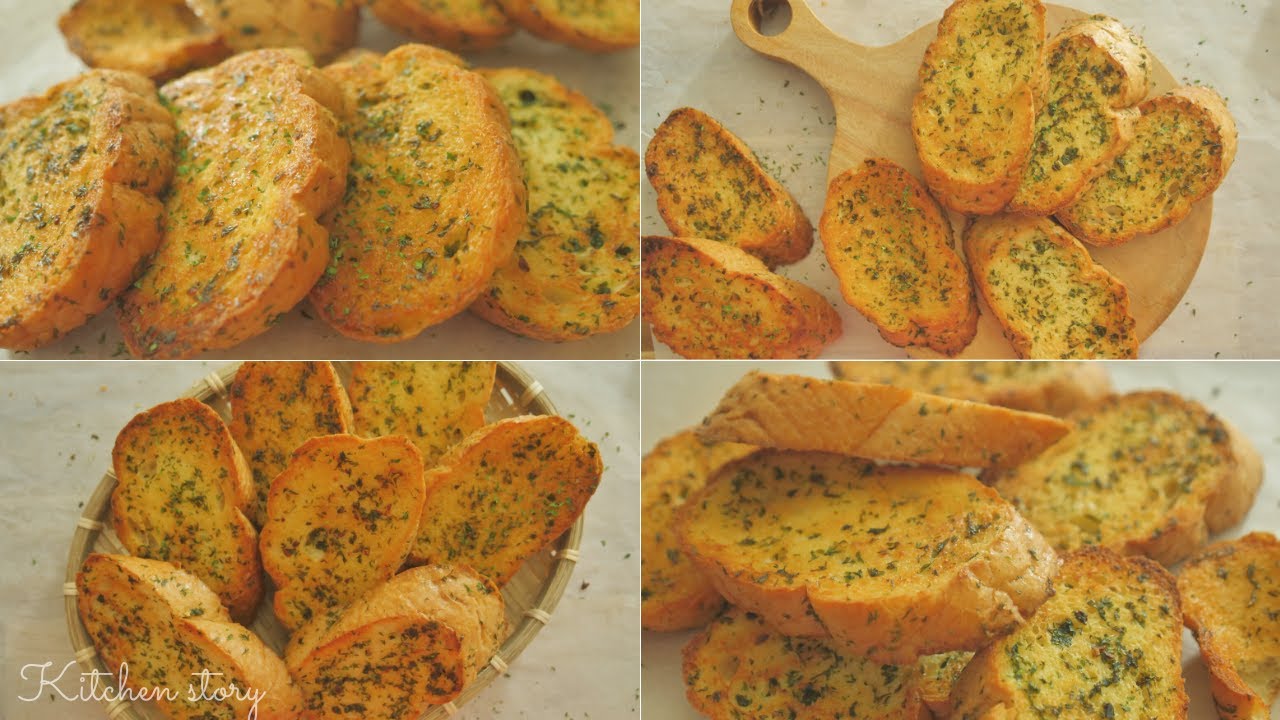 នំប៉័ងប័រខ្ទឹមស🥖🥖[Crispy Garlic Bread]អាហារសម្រន់[Kitchen Story]