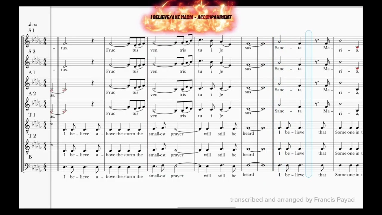 I BELIEVE/AVE MARIA QUODLIBET - ACCOMPANIMENT (ORCHESTRATED)