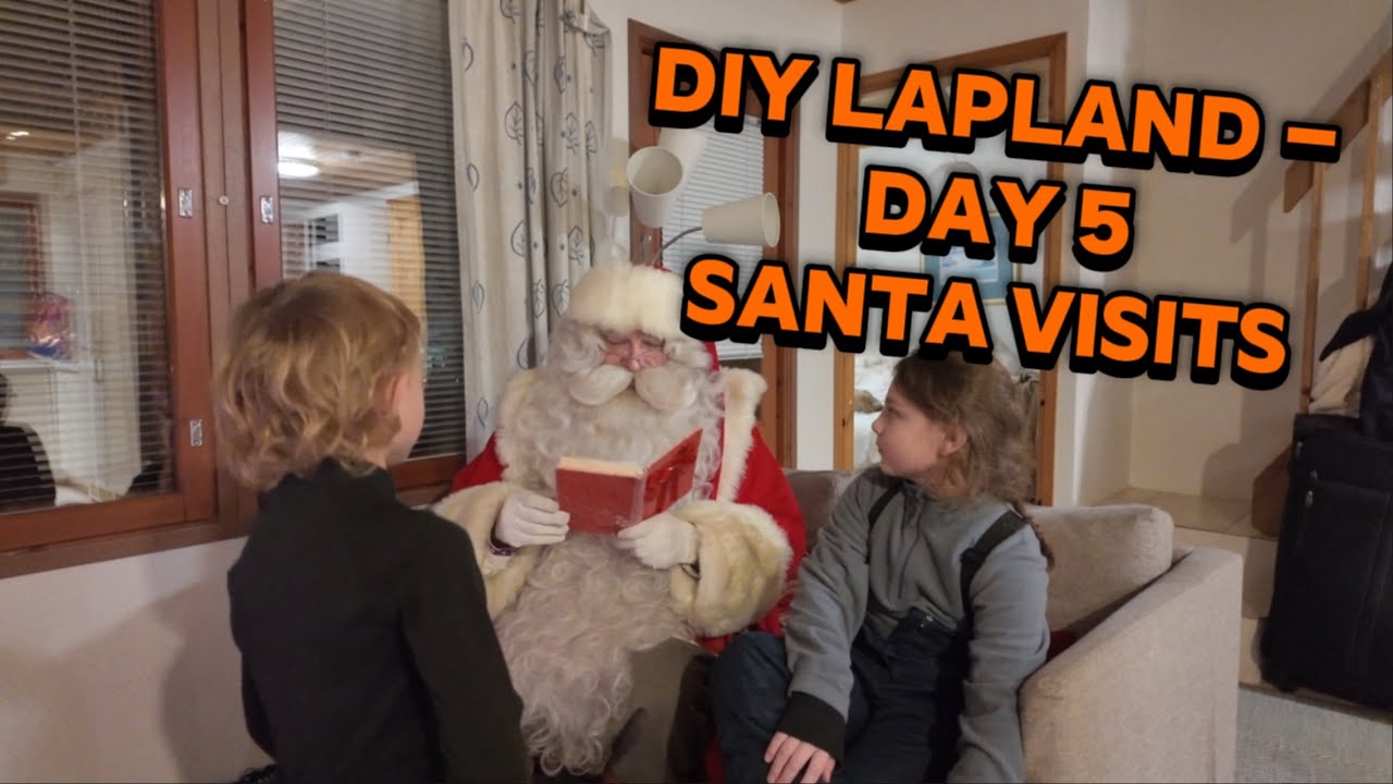 Lapland DIY – Day 5 | Ice Skating, Santa’s Surprise & Sauna Snow Jumps ❄️🎅