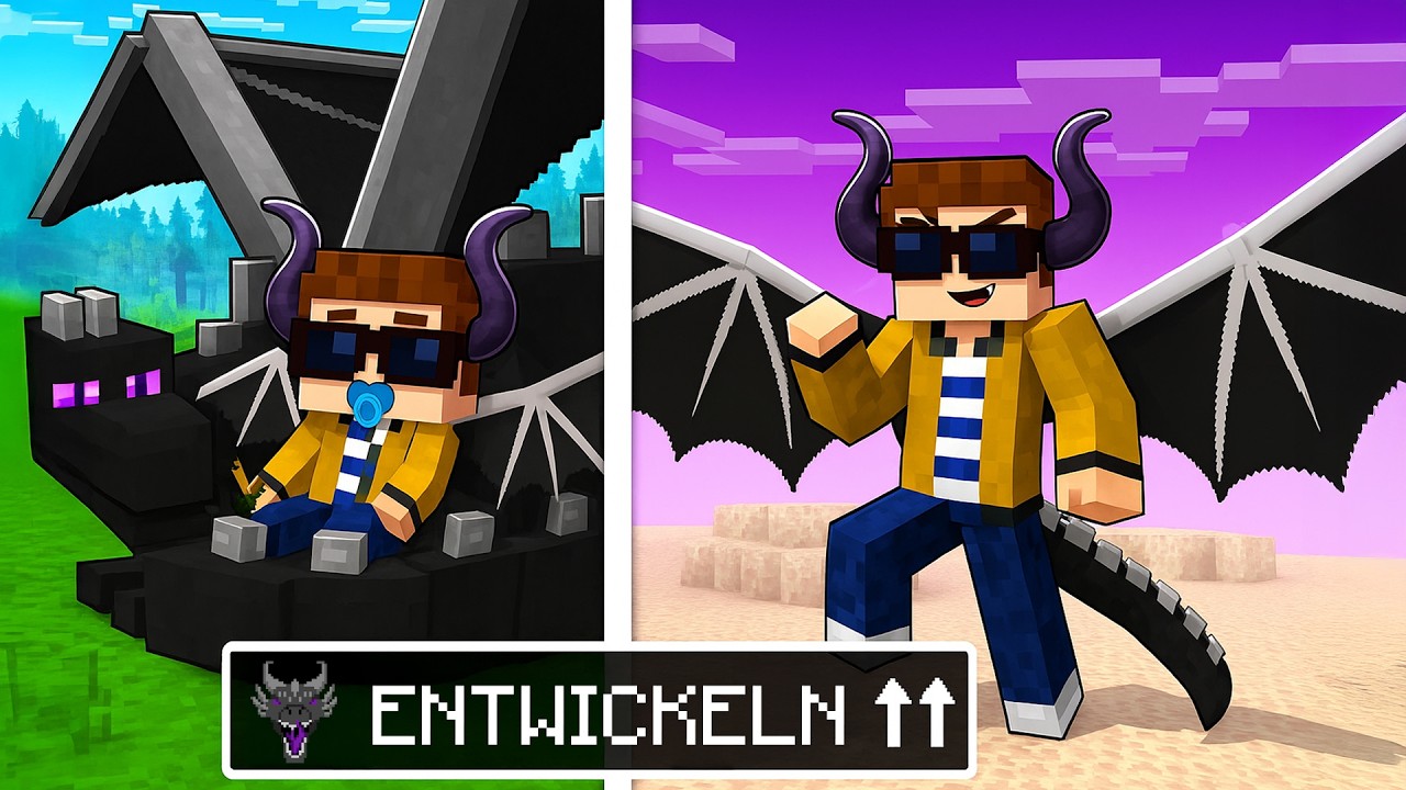 Wir ENTWICKELN UNS zum ST&Auml;RKSTEN DRACHEN in Minecraft!