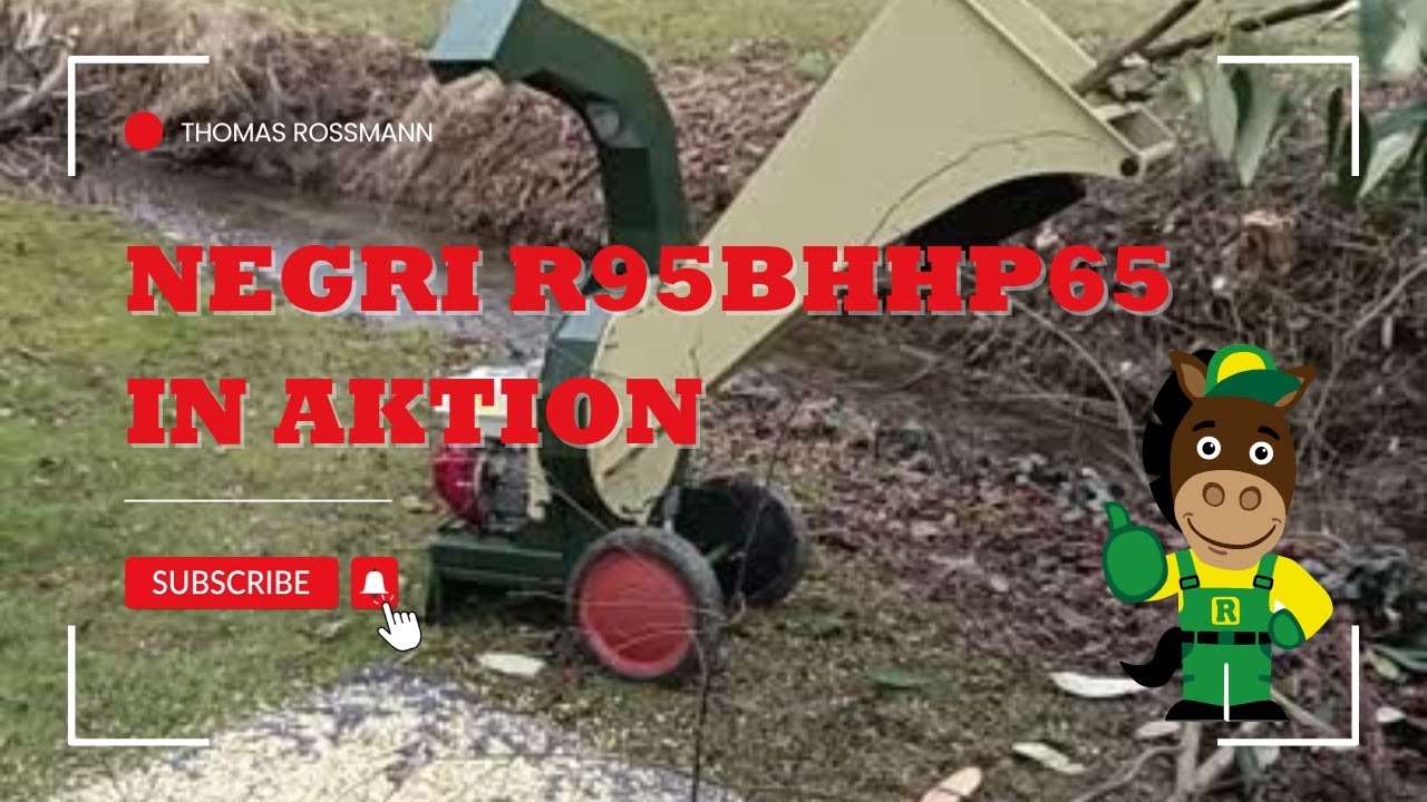 Negri R95BHHP65 Benzin-Gartenhäcksler in Aktion